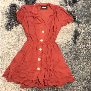 Reformation Rust Mini Dress